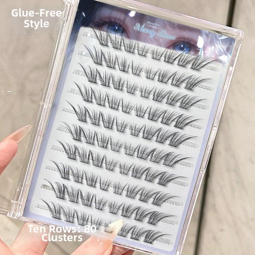 Self Adhesive/Without Glue 80 Clusters False Eyelashes Anime Style False Eyelashes  Daily/Party