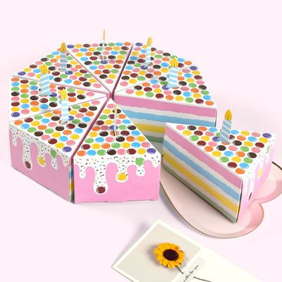 20 шт. коробок для конфет, треугольные бумажные коробки для шоколада в форме кусочка свадебного торта, упаковка на день рождения, коробка для десерта, печенья, подарка на вечеринку в честь рождения ребенка