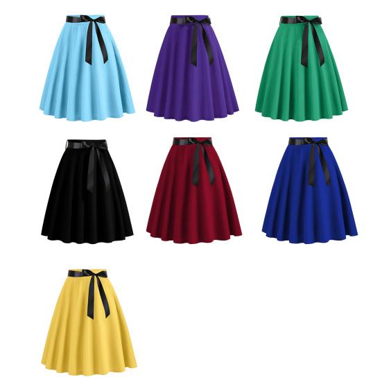 Женская юбка с высокой талией, со шнуровкой на талии, юбка для фигурного катания в стиле пэчворк, цветное сценическое представление