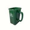 1pc Green Trash Can-Shaped Ceramic Mug , Fun , Creative Design, 380ml Reusable Water Cup with "Waste" Sign, Perfect Gift for Friends, Hand Wash Only