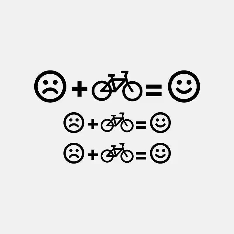 2D Flat Motorcycle Stickers, 2D Flat Helmet Stickers, Bicycle Stickers, Road Bike Smiley Face Stickers, Bicycle Decorative Stickers