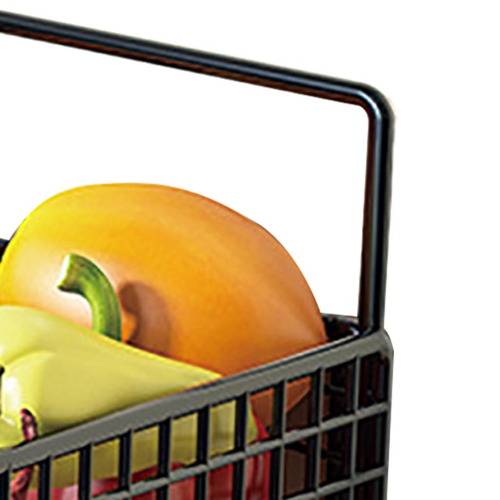 Кухонная настенная корзина одинарная металлическая большой вместимости экономящая место настенная корзина для хранения с крючком для овощей