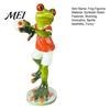 Fish Tank Ornament Cute Football Goalkeeper Frog Figurine, Sports Theme Resin Statue, Funny Realistic Statue Novelty Desktop for Home Office,