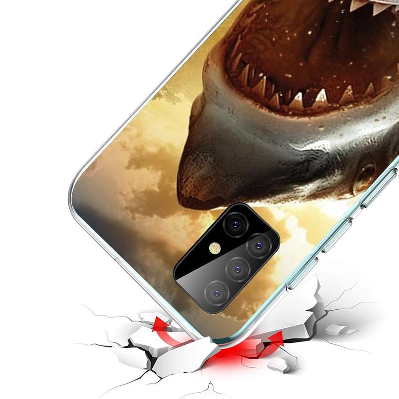 Ocean Monster Shark Swimming Phnoe Case for Samsung Galaxy A12 A22 A32 A42 A52 A51 A50S A20S A10S A41 A31 A21S A40 A30S A20E A71