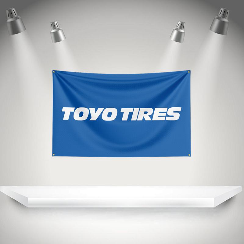 Ttoyo Tires Flag Auto Parts Tools Banner 3x5ft With Brass Grommets Hd Printing Tapestry Exhibition Car Fans Garage Decor