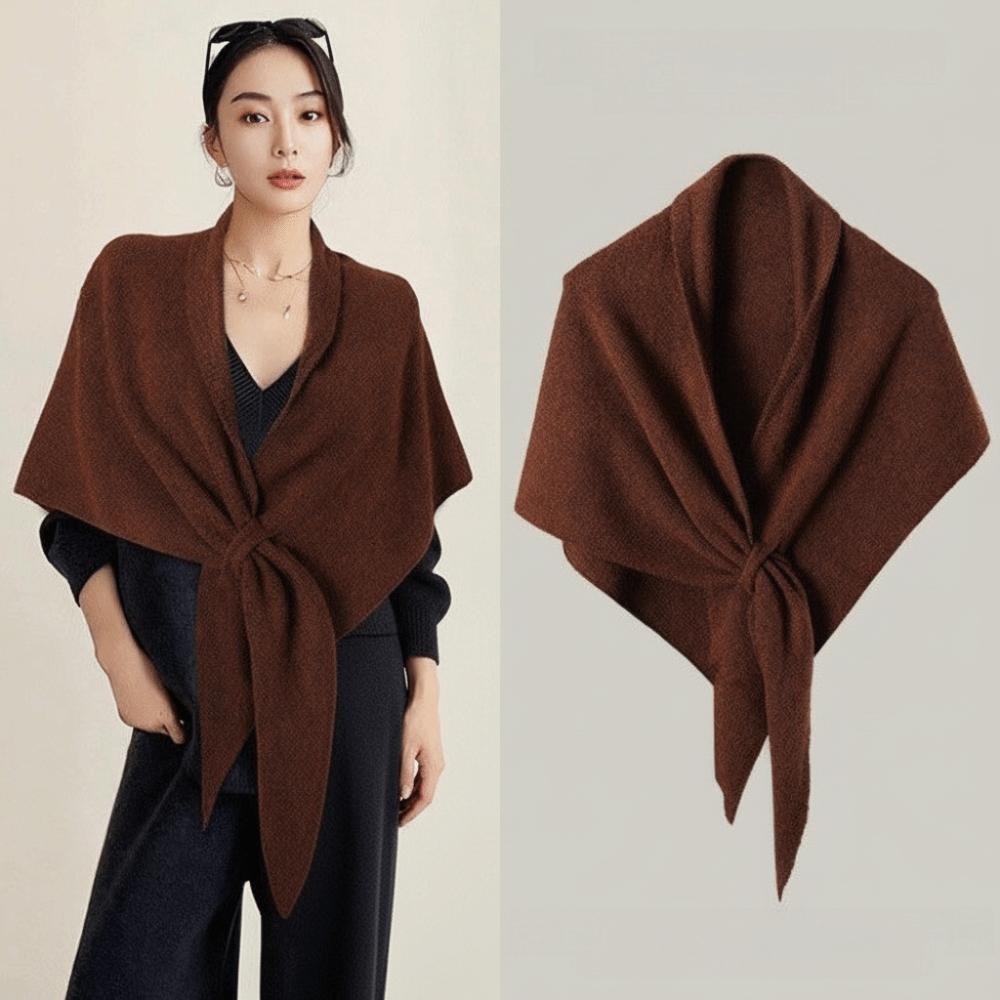 Plush Knitted Triangle Scarf Korean Style Cape Wraps Fashion Winter Shawl Women/Men