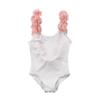 Baby Girl One-piece Swimsuit, Backless Swimwear with Flower Shoulder Strapsr