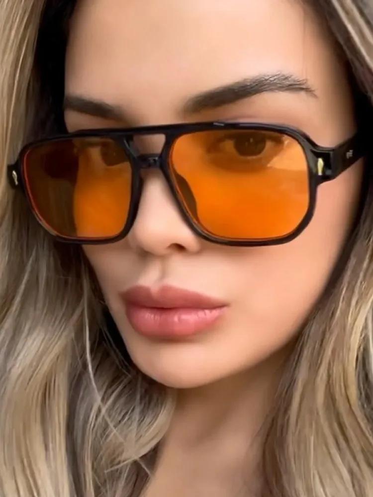 Retro Rivets Square Sunglasses Women Fashion Brand Designer Gradient Shades Uv400 Men Trending Steam Punk Sun Glasses For Men