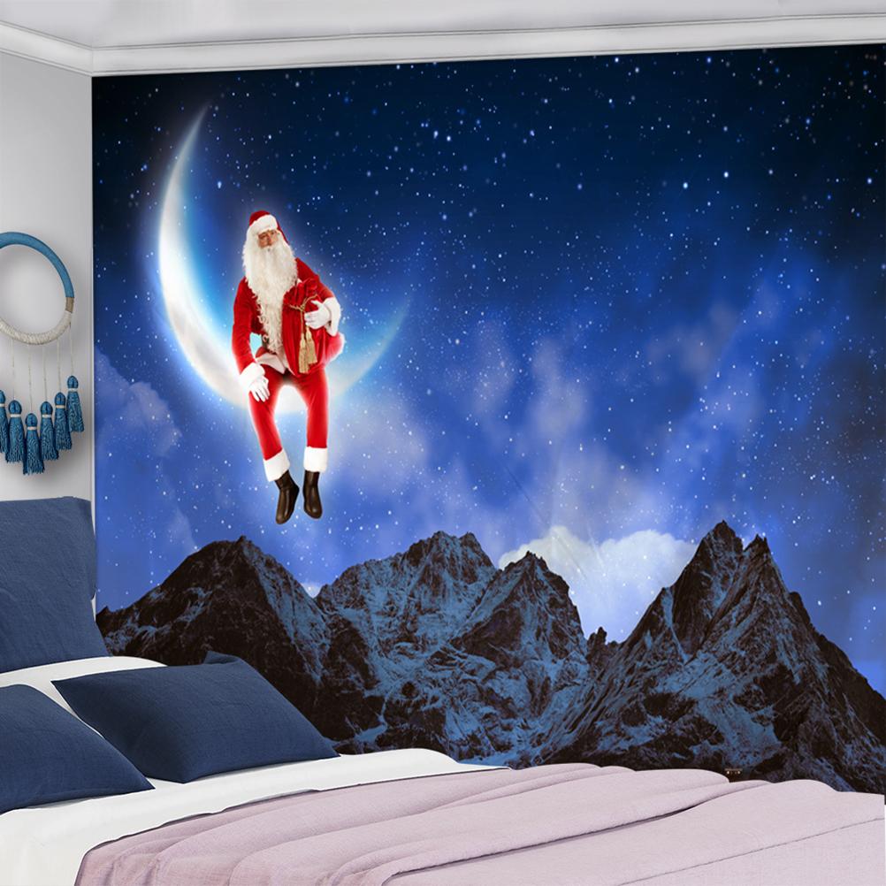 Украшение дома Рождественская серия Happy Christmas Печать Poly Poly Petrapeteta Настенный пейзажный фон Ткань Tapiz