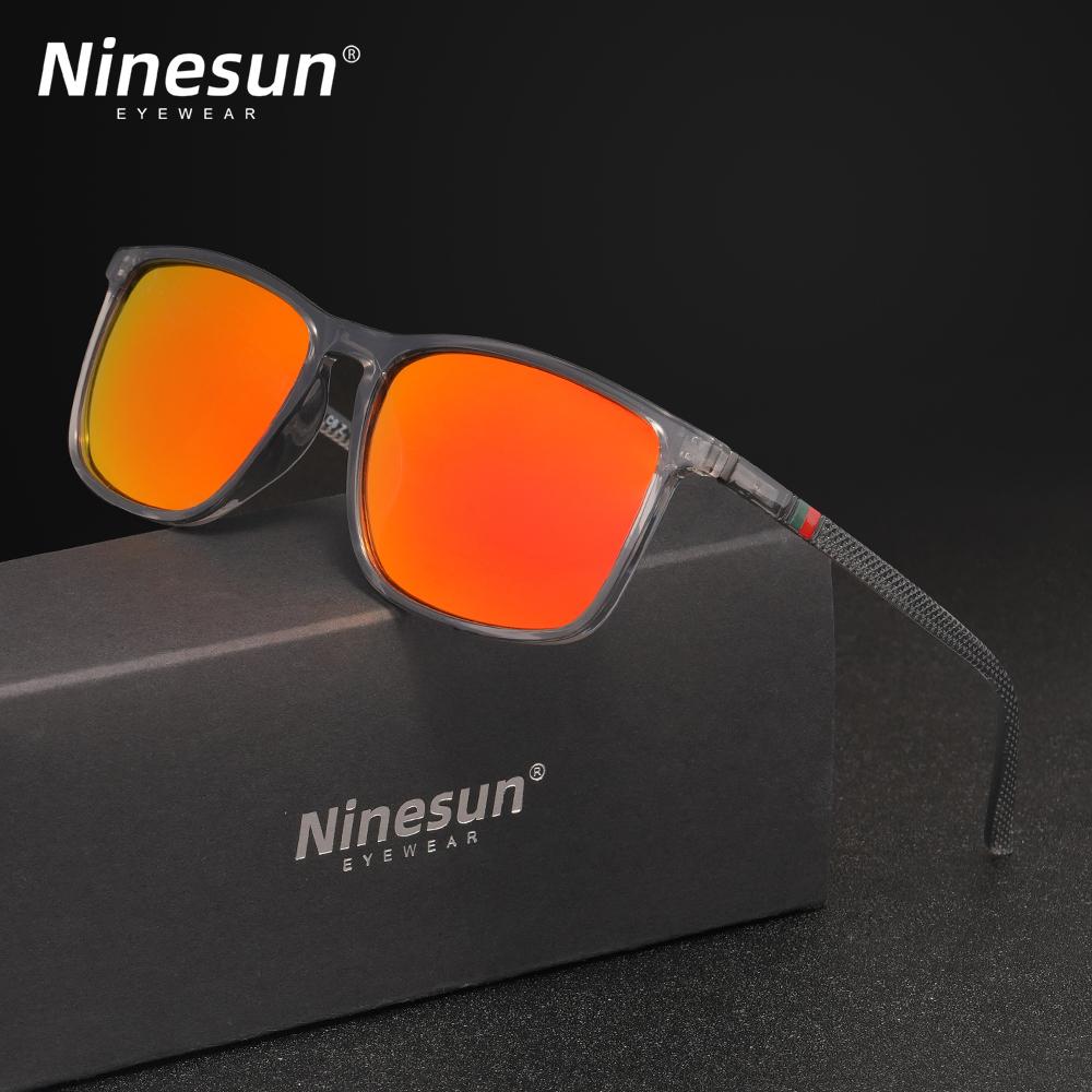 NINESUN Men/Women Sunglasses Polarized UV400 Protect Ultralight Rectangle Fishing Glasses Driving Anti-Glare Mirror Lens