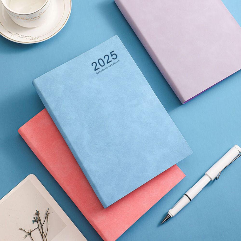 Thicken 2025 A5 Agenda Notebook PU Schedule Planner Notepad 2025 Planner Notebook School Office