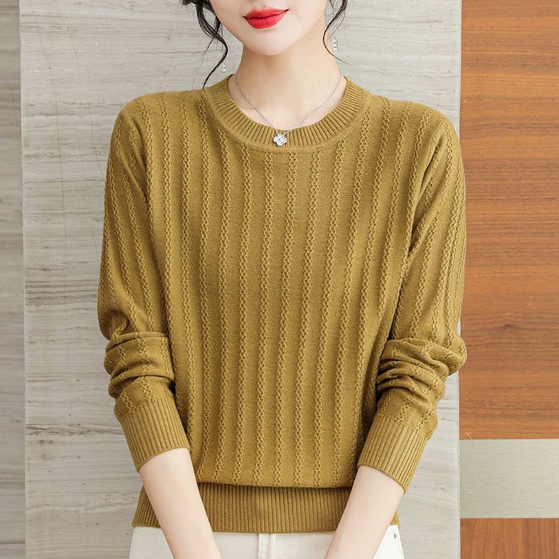 Women Sweater Long Sleeve Top Knitted Pullover O-Neck Fashion Sweater Woman Winter Solid OL Sweaters
