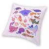 Bat Ray Pastel Square Pillowcase Polyester Linen Velvet Creative Zip Decorative Pillow Case Home Cushion Cover