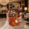 Милый Хэллоуин Стерео Уютная Осень Ударопрочный Мягкий Чехол Для iPhone 17 16 15 14 13 12 11 Pro Max Air Волнистый Каркас Чехол для Телефона