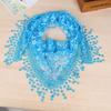 Stylish Flower Pattern Decorative Solid Color Summer Women Lace Elegant Shawl Daily Wear Scarf
