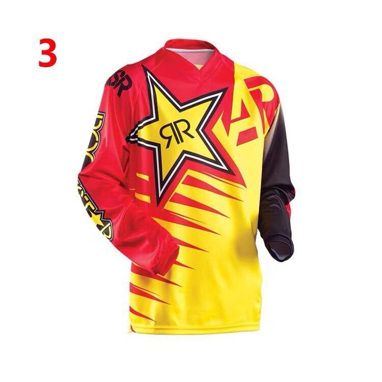 2022 cycling suit printed universal off-road motorcycle suit long-sleeved breathable top summer men's spot