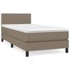 Maison Exclusive - Sommier à lattes de lit avec matelas Taupe 90x190 cm Tissu