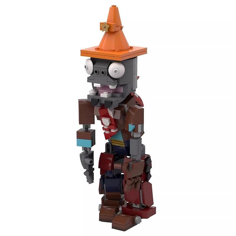 Bricklink Идеи MOC Растения против Зомби Игровые Растения и Зомби Наборы Фигурок для Битвы Горохометы Строительные Блоки Детские Игрушки Хэллоуин Подарок