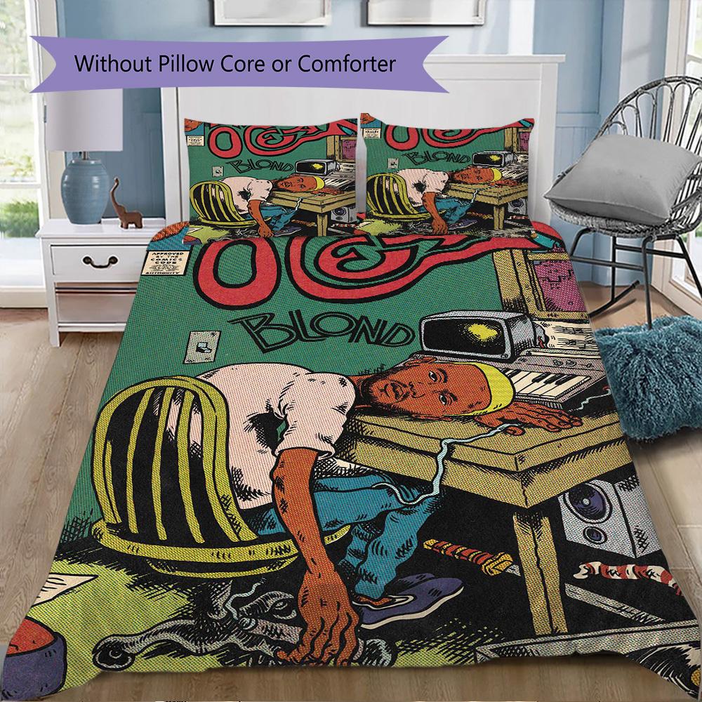 Frank Ocean Pattern Bedding,Quilt Set Quilt Cover Pillowcase Home Birthday Gift (1*duvet cover+2*pillowcase,without core)ZSJT0917178