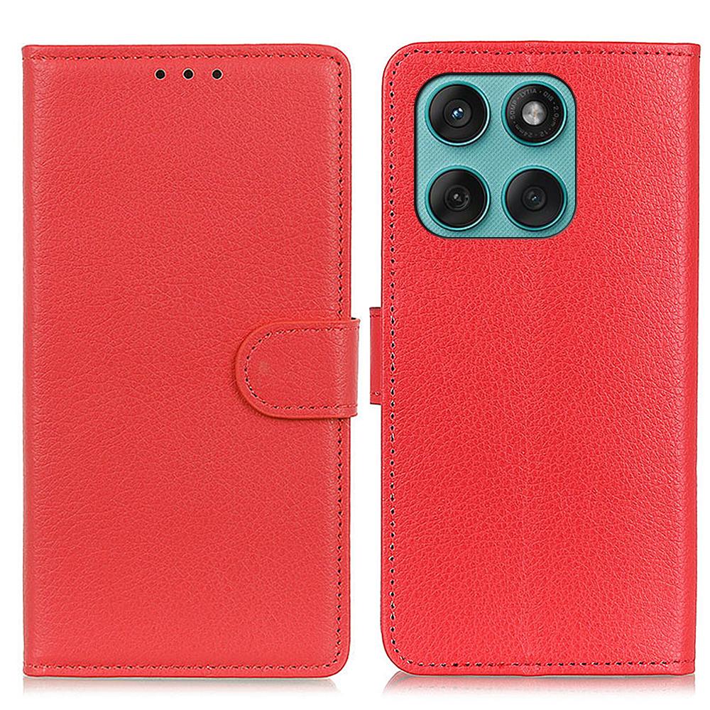 Для Motorola Edge 60 5G/60 Fusion 5G Чехол-кошелек из искусственной кожи Чехол для телефона с текстурой личи