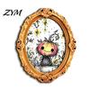 Metal Surface Magnets Halloween Wooden Frame Refrigerator Magnet, Retro Oval Fridge Decorative Cabinet Pumpkin Ghost Magnetic Decoration for