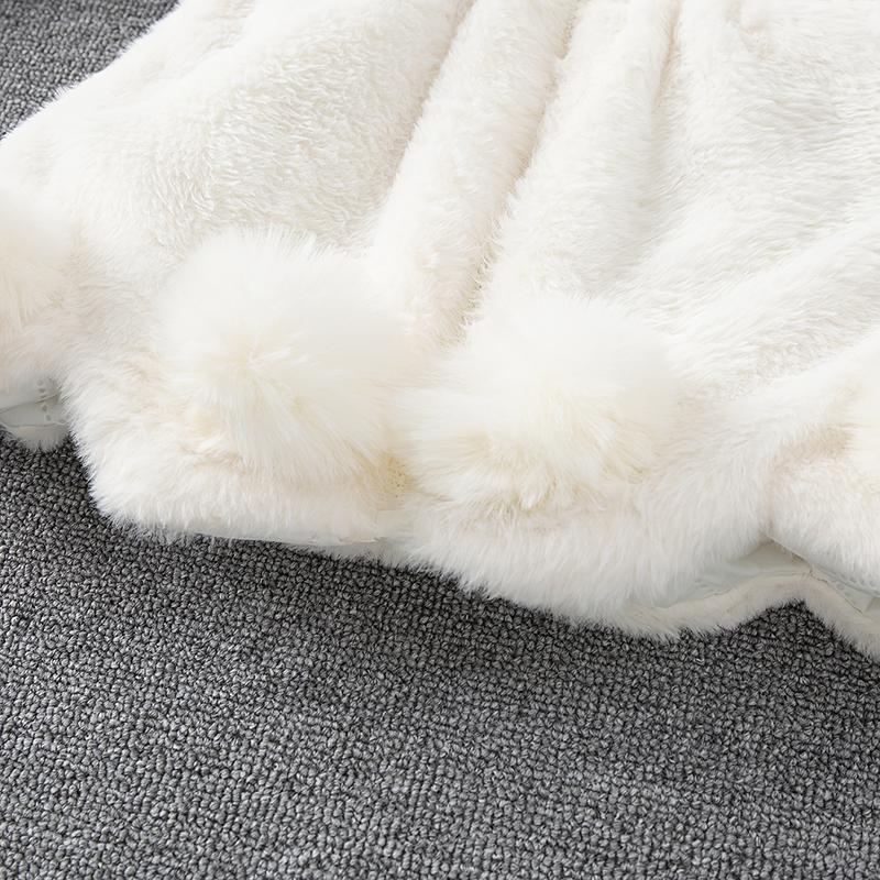 Детский Девочки Осень Зима Шерстяной Свитер Детский Воротник Меховой Помпон Толстая Куртка