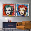 Retro Women Head Graffiti Canvas Paintings Street Pop Art Posters and Prints Wall Art Picture for Living Room Decoration Cuadros