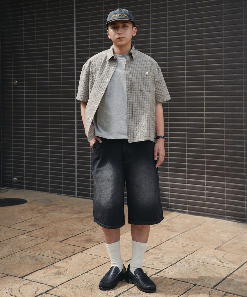 XERO Brush Washed Over Denim Shorts [Black]
