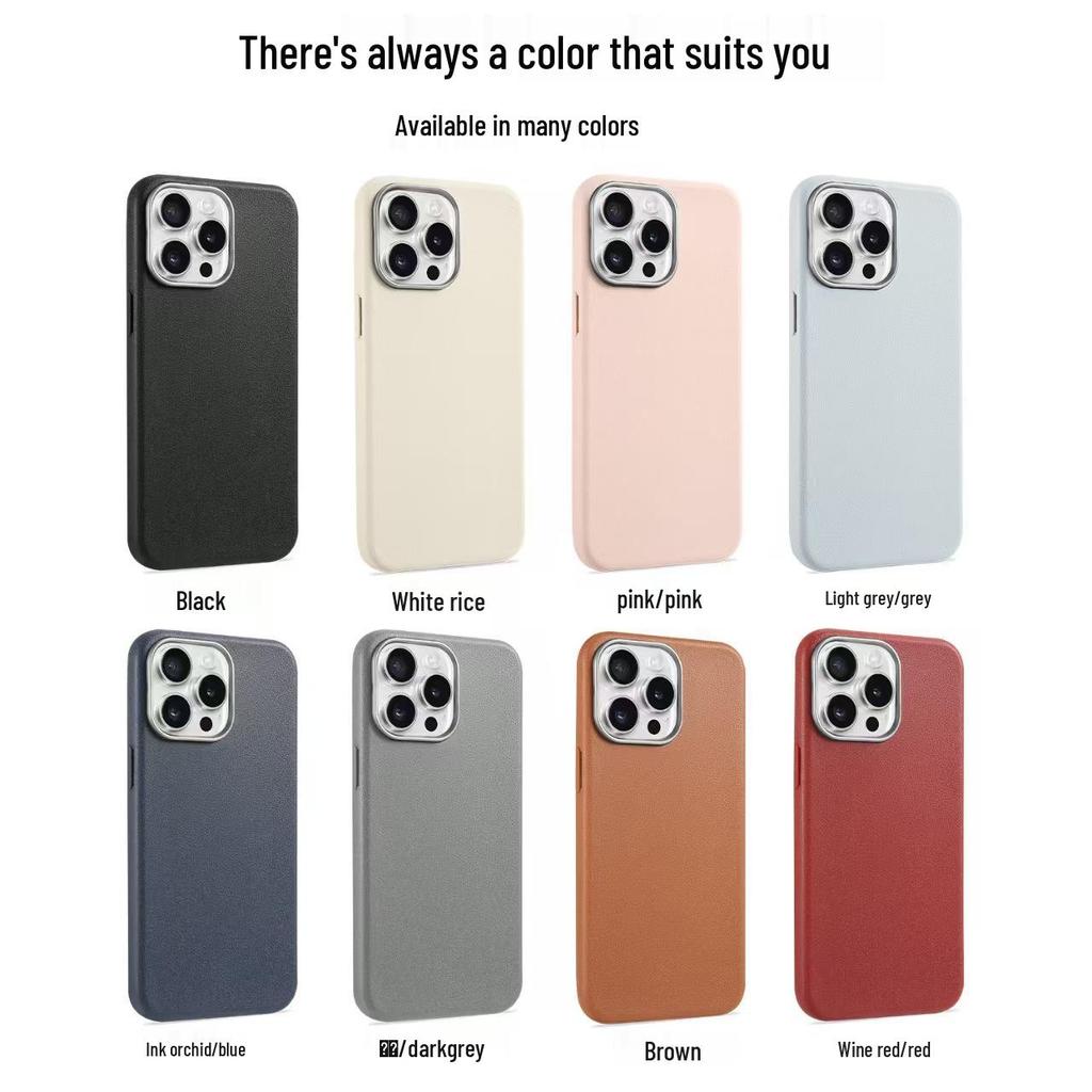 Чехол-подставка с текстурой кожи для iPhone 15 Pro Max с большим отверстием для Apple 16