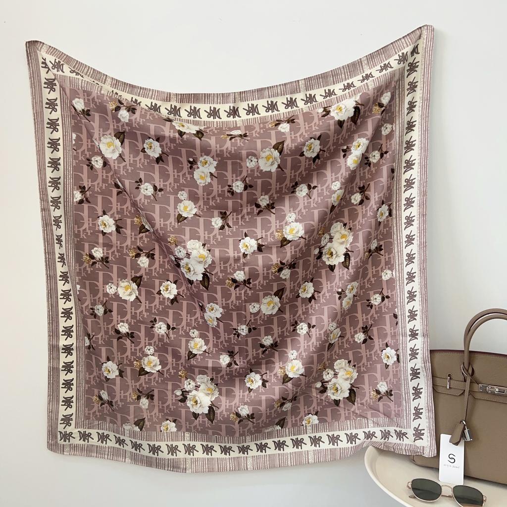 90 см квадратный большой квадратный шарф Four Seasons, роскошная декоративная рубашка, профессиональный платок, повязка на голову, солнцезащитный платок