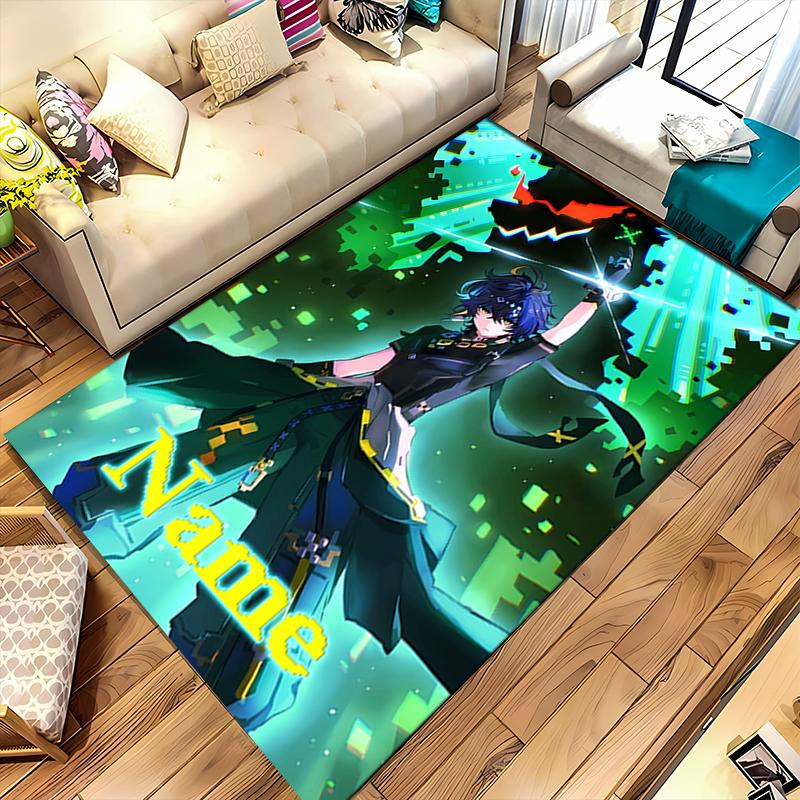 Custom personalization Genshin Impact characters Area Rug - Perfect For Kitchen, Bathroom,Laundry Room Decor Large Size Available,Gift All Seasons