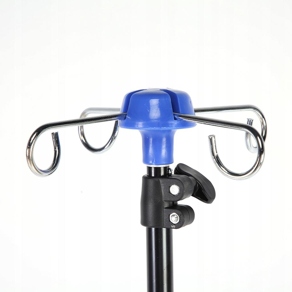 Foldable IV Pole Triangle Stand Vertical Infusion Stand Pole Home Clinic IV Drip Stand with 4 Hooks
