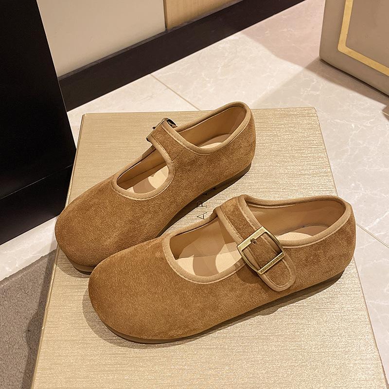 Легкие и дышащие туфли-лодочки в стиле ретро на низком каблуке с закругленным носком, женские туфли-лодочки 2025 года на весну и осень с юбкой и круглым носком