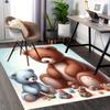 1pc Teddy Bear Office Chair Mat - Anime Cartoon Design, Non-Slip Carpet for Home Decor, Suitable for All Seasons, Ideal as a Gift or for Gaming Rooms