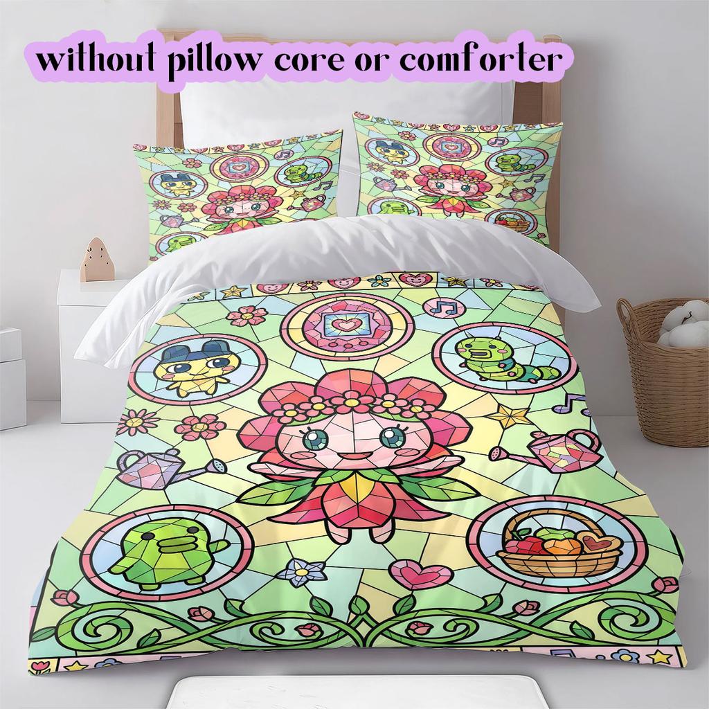 Nostalgic Tamagotchi Printed Duvet Cover Bedding Set, Relive the Fun, Various Sizes Available