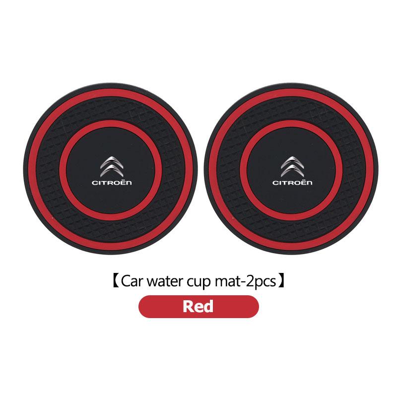 2pcs Car Cup Holder Anti Slip Insert Coasters Pad Bottle Holder For Citroen C4 C3 C5 C1 C2 C6 VTS C4L DS3 DS4 DS5 Grand Berlingo aiu256