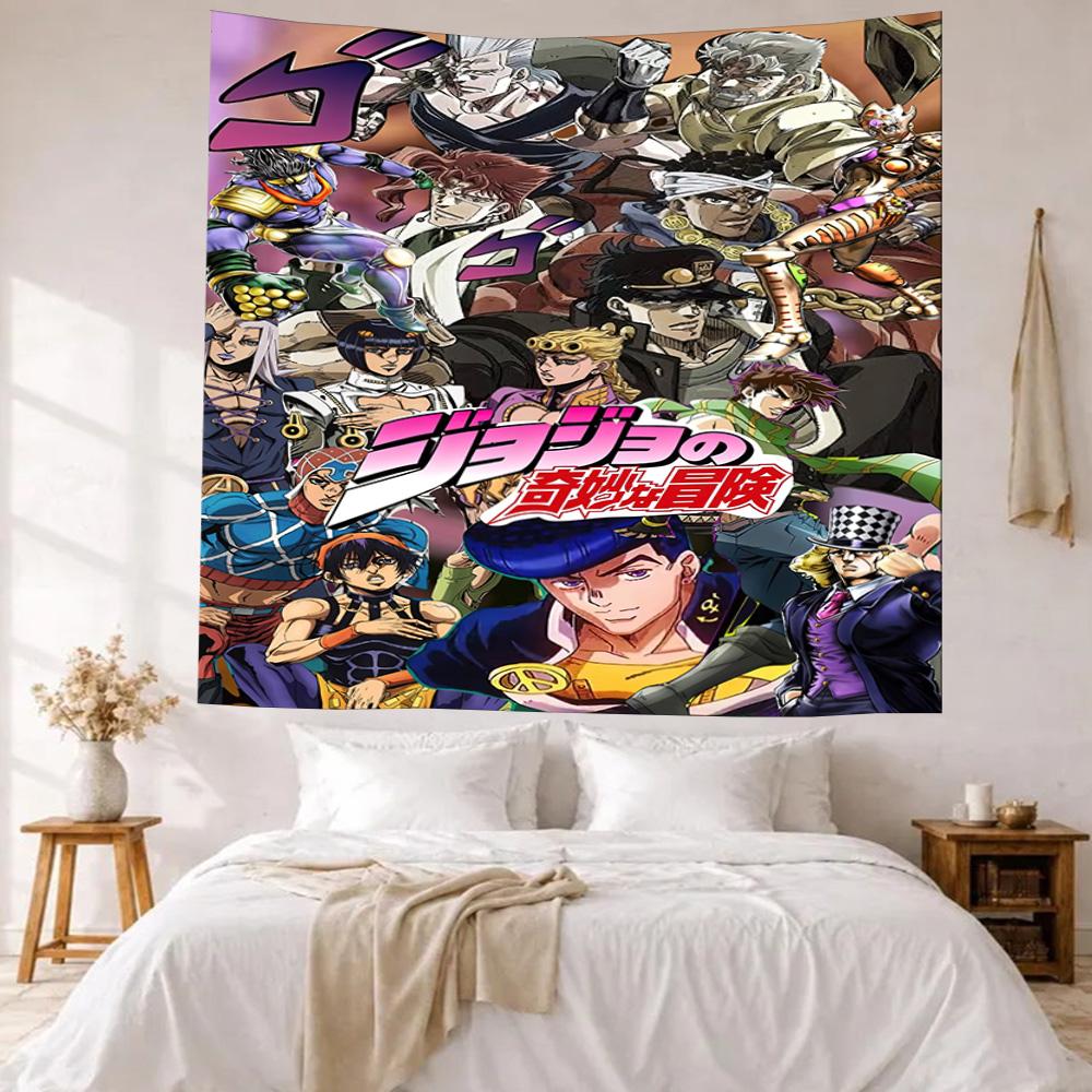 Jojo S Bizarre Adventure Wall Decor Tapestry Art For Pet Memorial Birthdaywedding Party Backdrop Family Gift