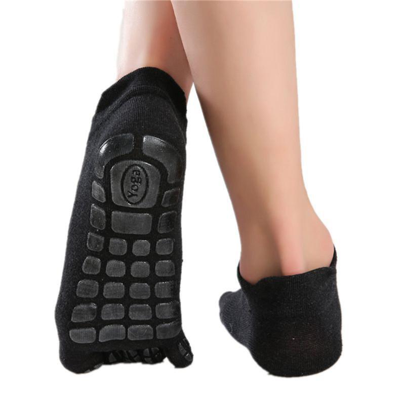 Men Winter Thickened Five Fingers Socks Warm Non Slip Grip Fitness Toe Socks Low Calf Slipper For Male Floor Socks