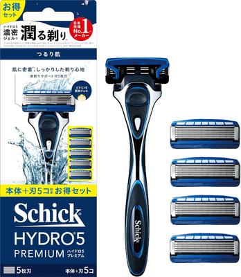 Schick Hydro 5 Premium Smooth Skin Combo Pack 4 сменная бритва для бритья пластиковая черная (держатель (с лезвием) + лезвия) Мужской