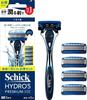 Schick Hydro 5 Premium Smooth Skin Combo Pack 4 Replacement Shaving Razor Plastic Black (Holder (with Blade) + Blades) Men's
