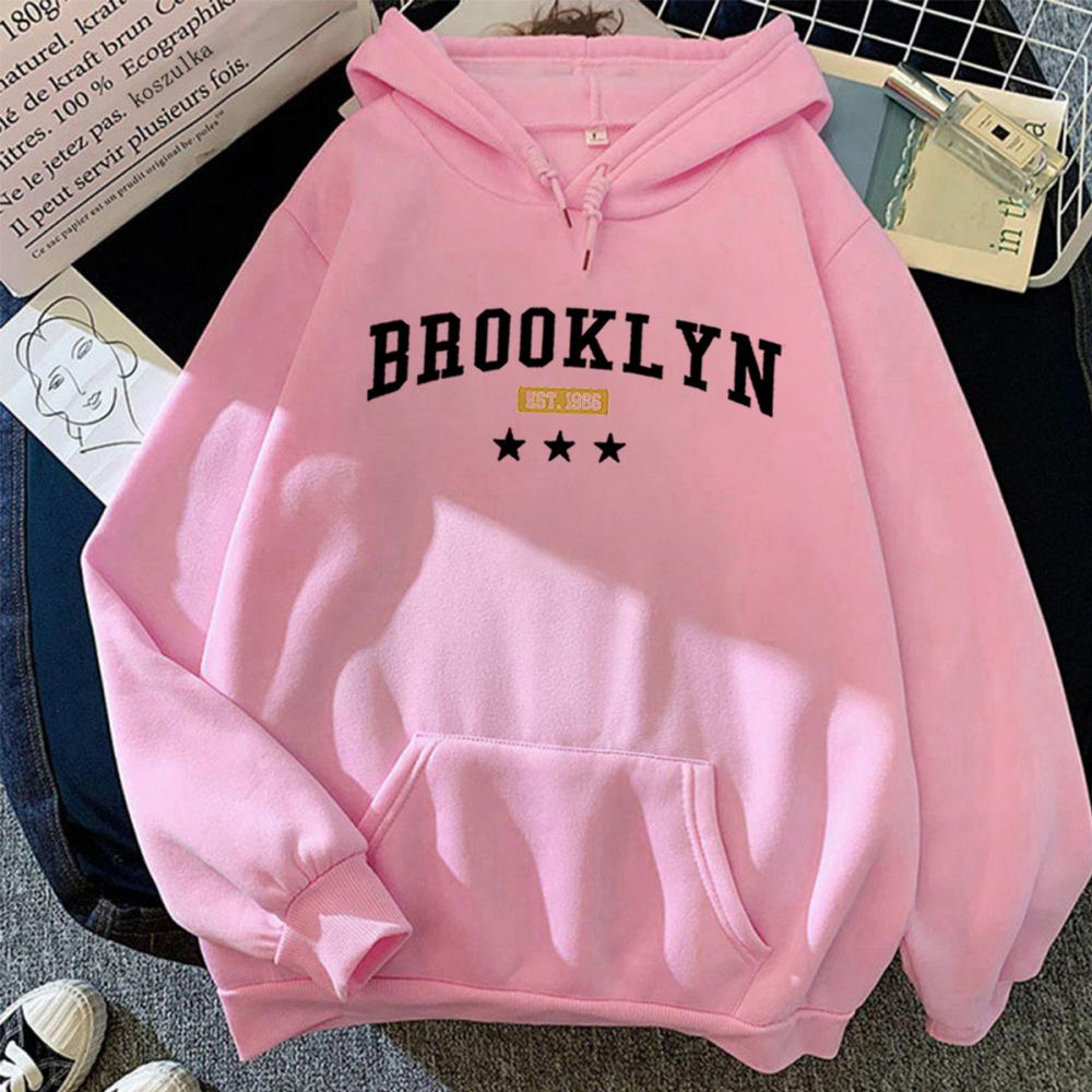 Свитшот с принтом букв BROOKLYN Повседневная мужская одежда