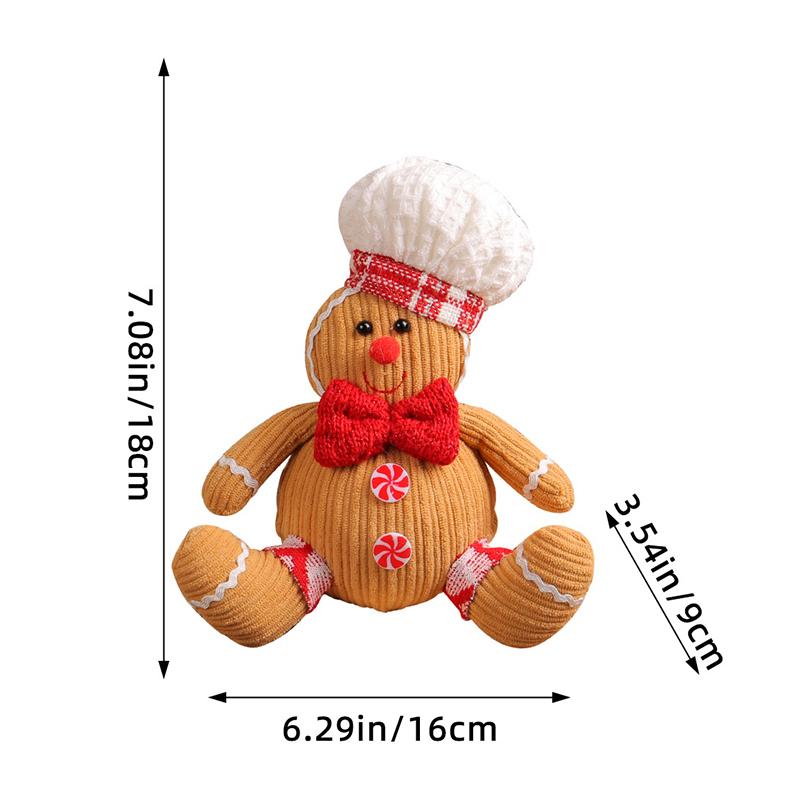 2024 Christmas Gingerbread Man Doll Ornament Xmas Tree Hanging Pendants Kids New Year Gift Christmas Decoration For Home Navidad