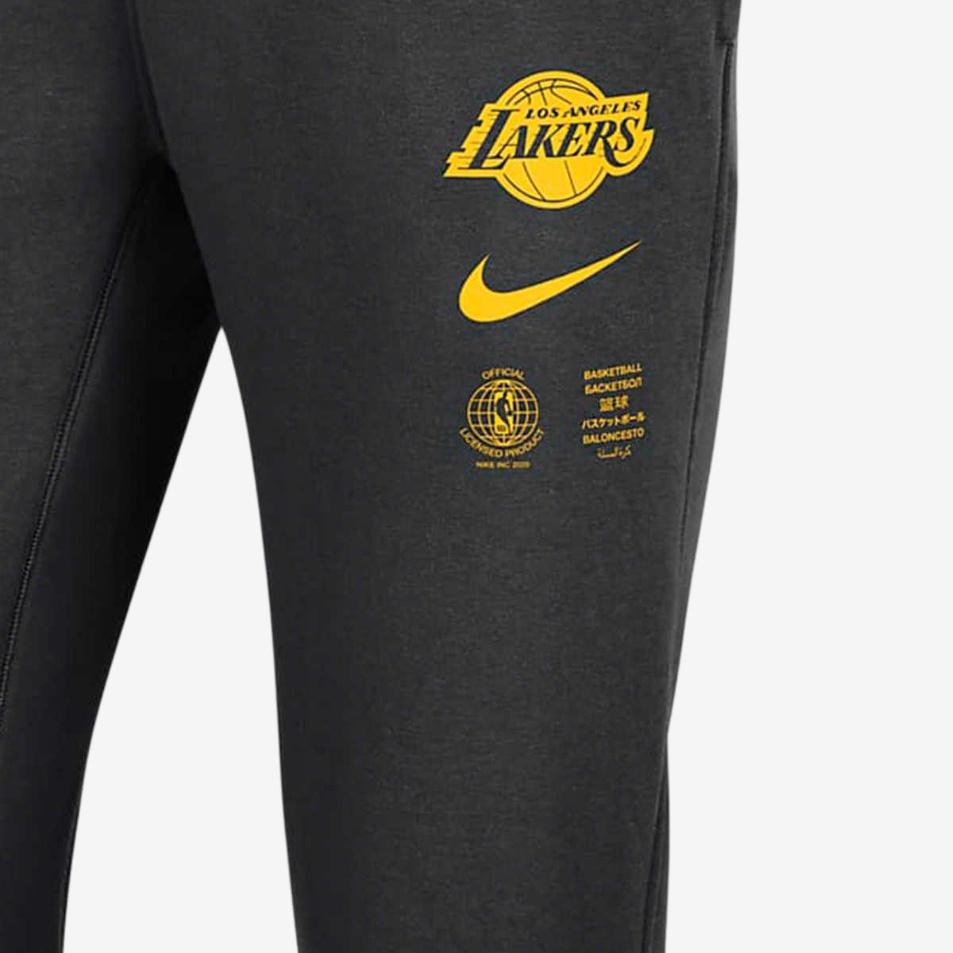 Nike Лос-Анджелес Лейкерс Спортивные брюки с боковой полосой Черные Мужские CN0519-010