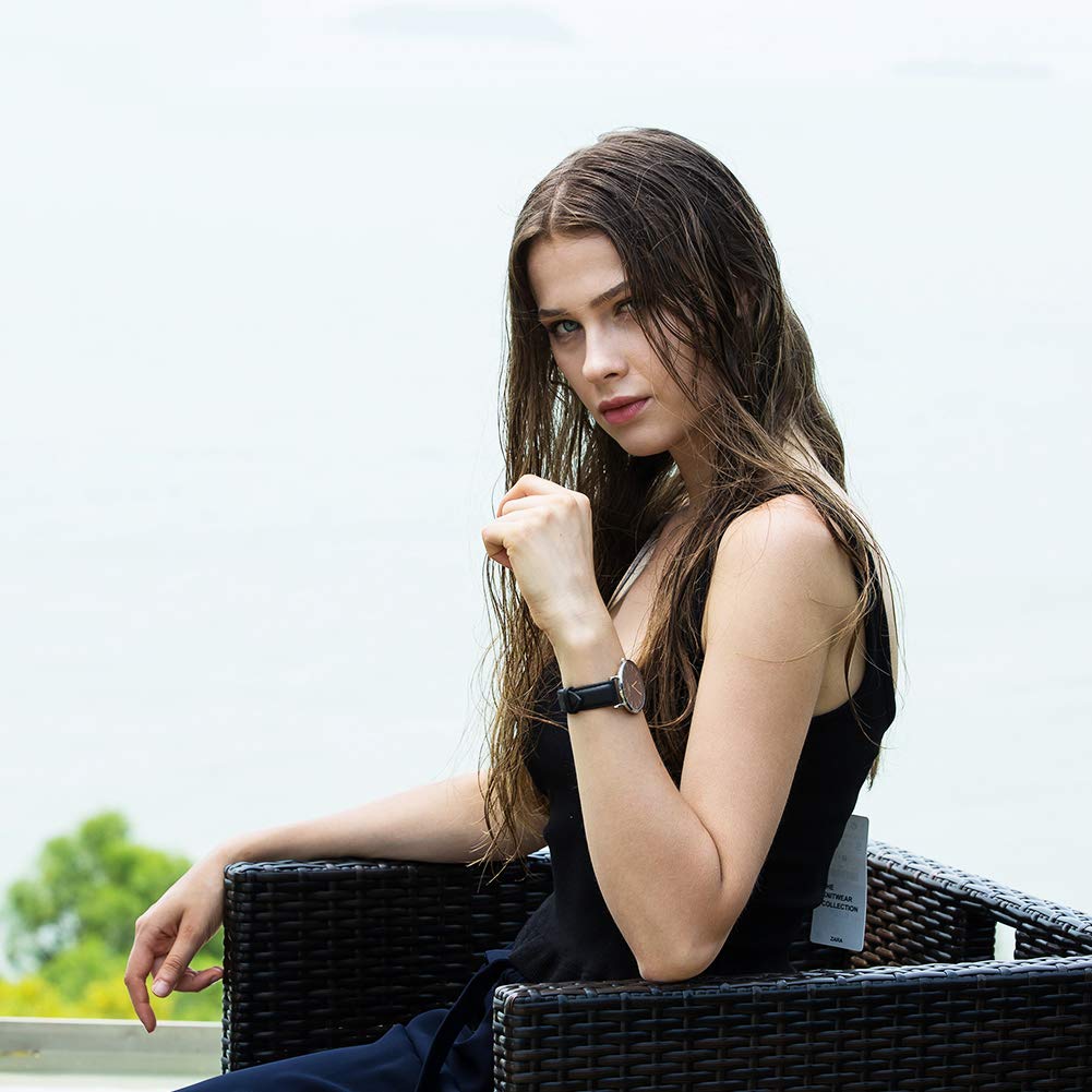 Часы VICTORIA HYDE Простые большие кварцевые часы с мягким ремешком и съемным водонепроницаемым ремешком унисекс популярный подарок для мужчин и женщин (Черный + серебристый)