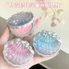 Румяна Flower Knows Shells Jewel Collection из тисненого шелкового атласа, расширяющиеся и сужающиеся к низу, винтажный перламутровый макияж.