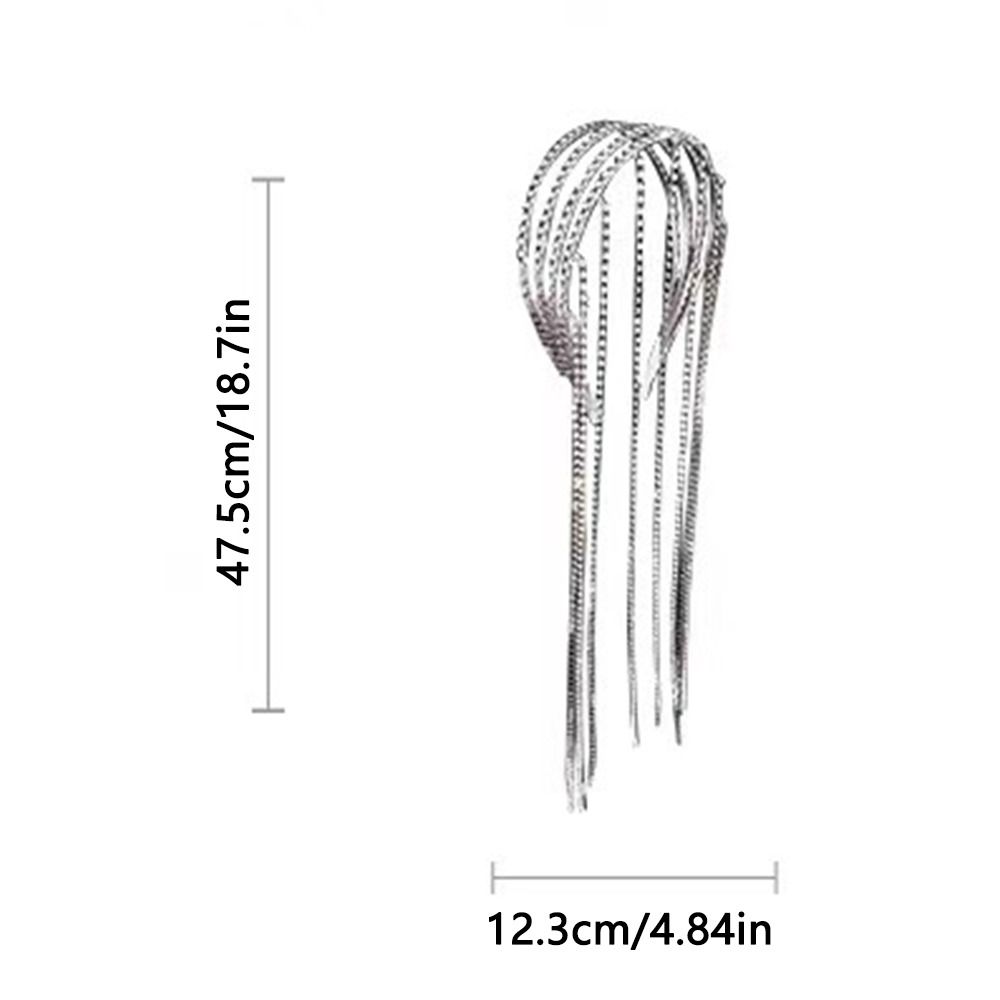 Reflection Rhinestones Tassel Headband Luxury Shiny Hair Accessories Girls Headwear  Women