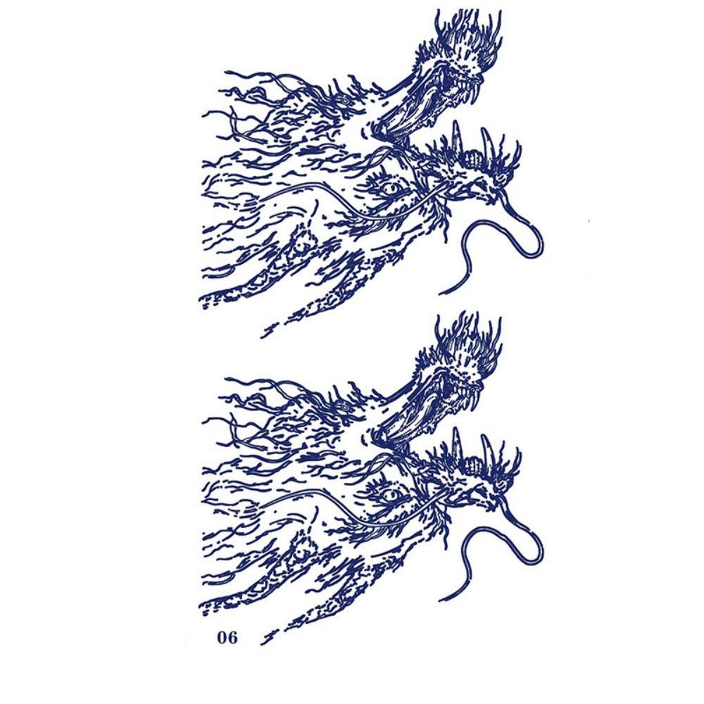 Waterproof Dragon Juice Ink Tatouage Cartonn Dragon Dragon Hombre Art Fake Tattoo Unisex