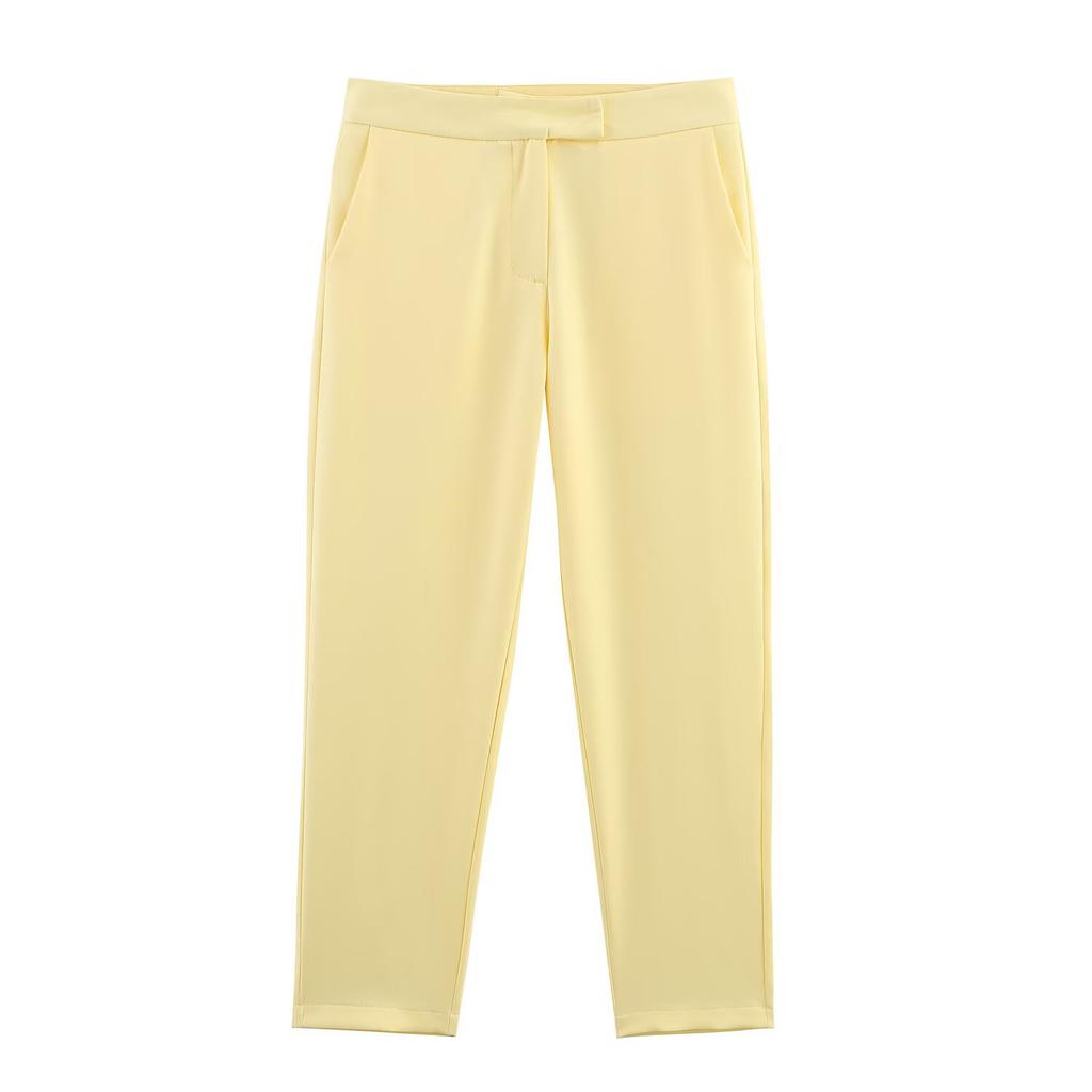 European and American style French women's clothing design high waist and ankle pants 2199597