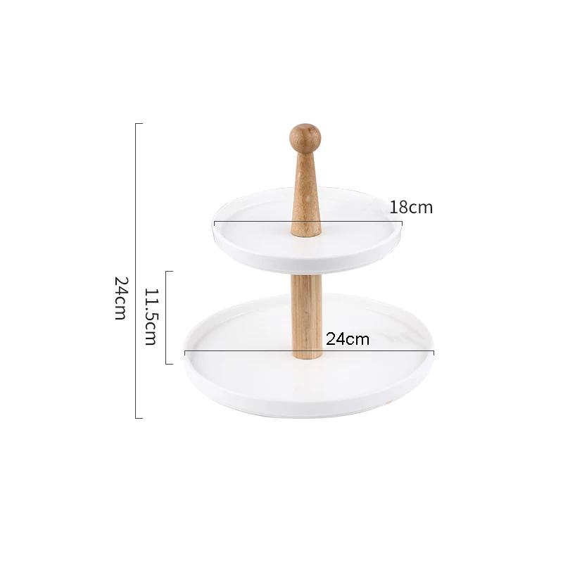 Multilayer Ceramic Fruit Plate Cake Pastry Bread Tray Snack Candy Plate Display Stand Home Kitchen Tableware Snacks Dessert Tray