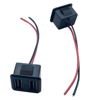 Двойной слой USB гнездо база лампа мобильный телефон зарядное гнездо розетка питания с кабельным разъемом